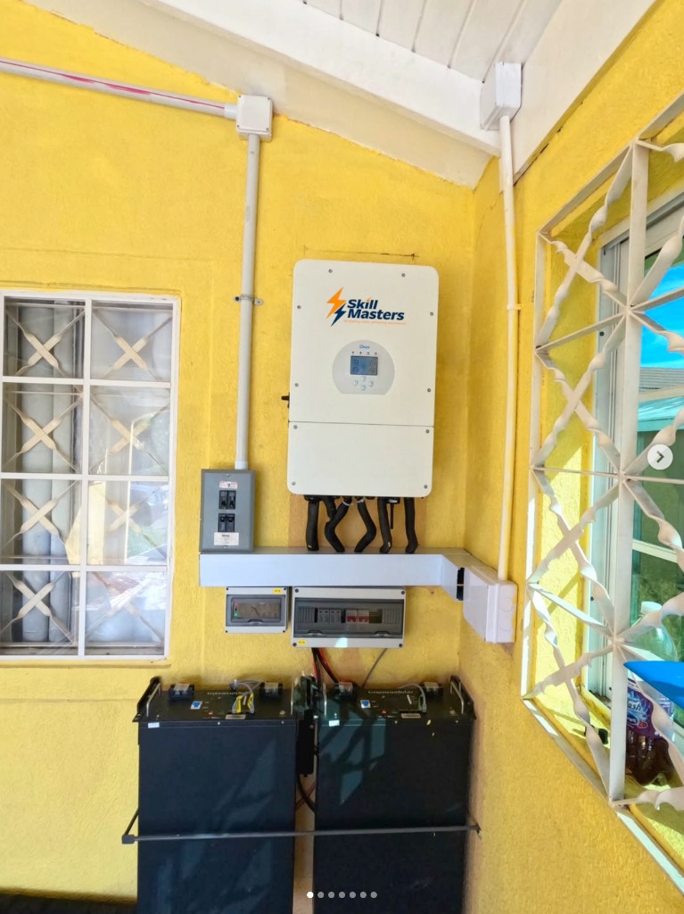 Finished hybrid inverter and dual lithium battery bank install